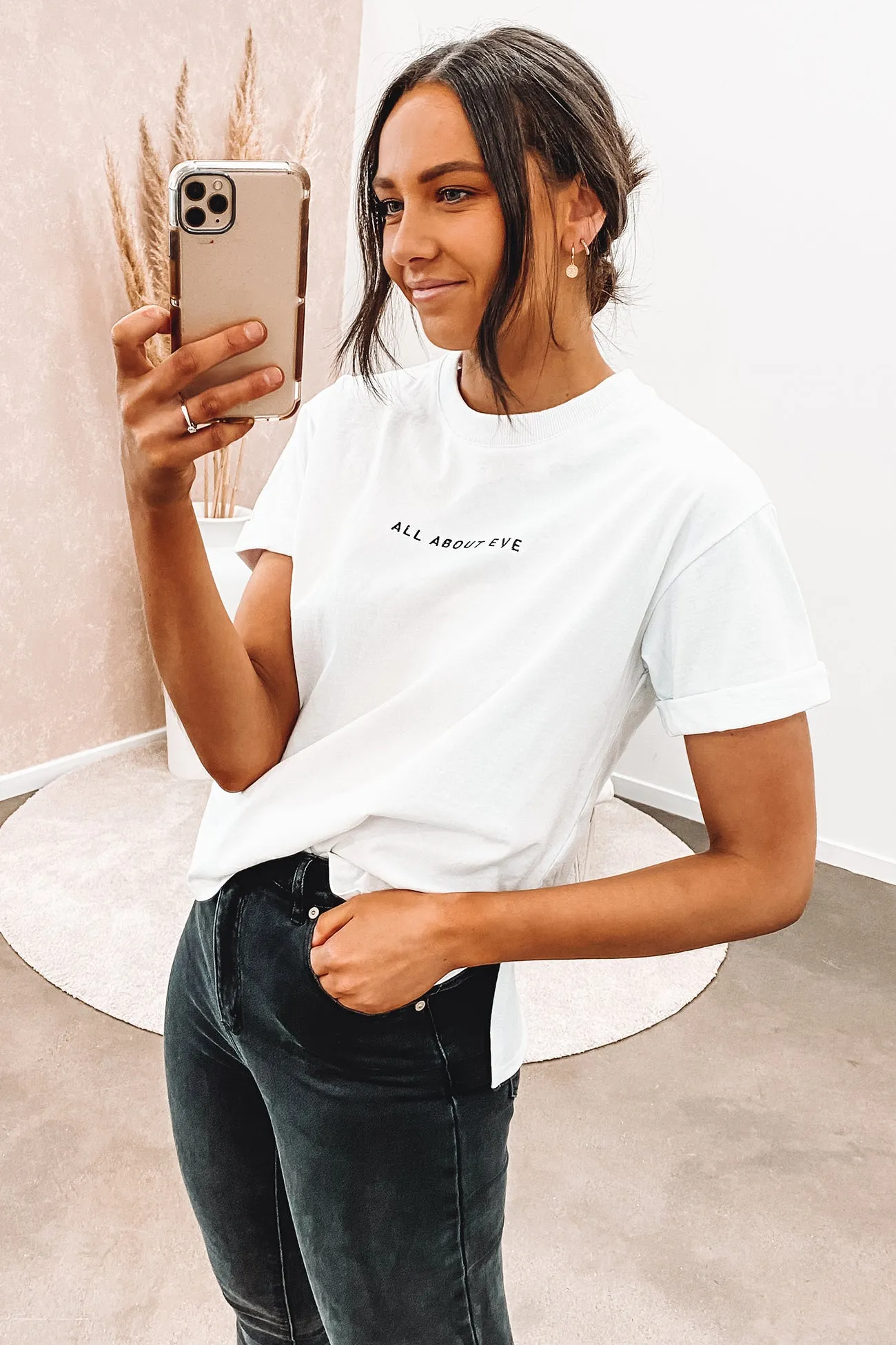 AAE Washed Tee White Cozy Vibe Wear Comfortable Shape