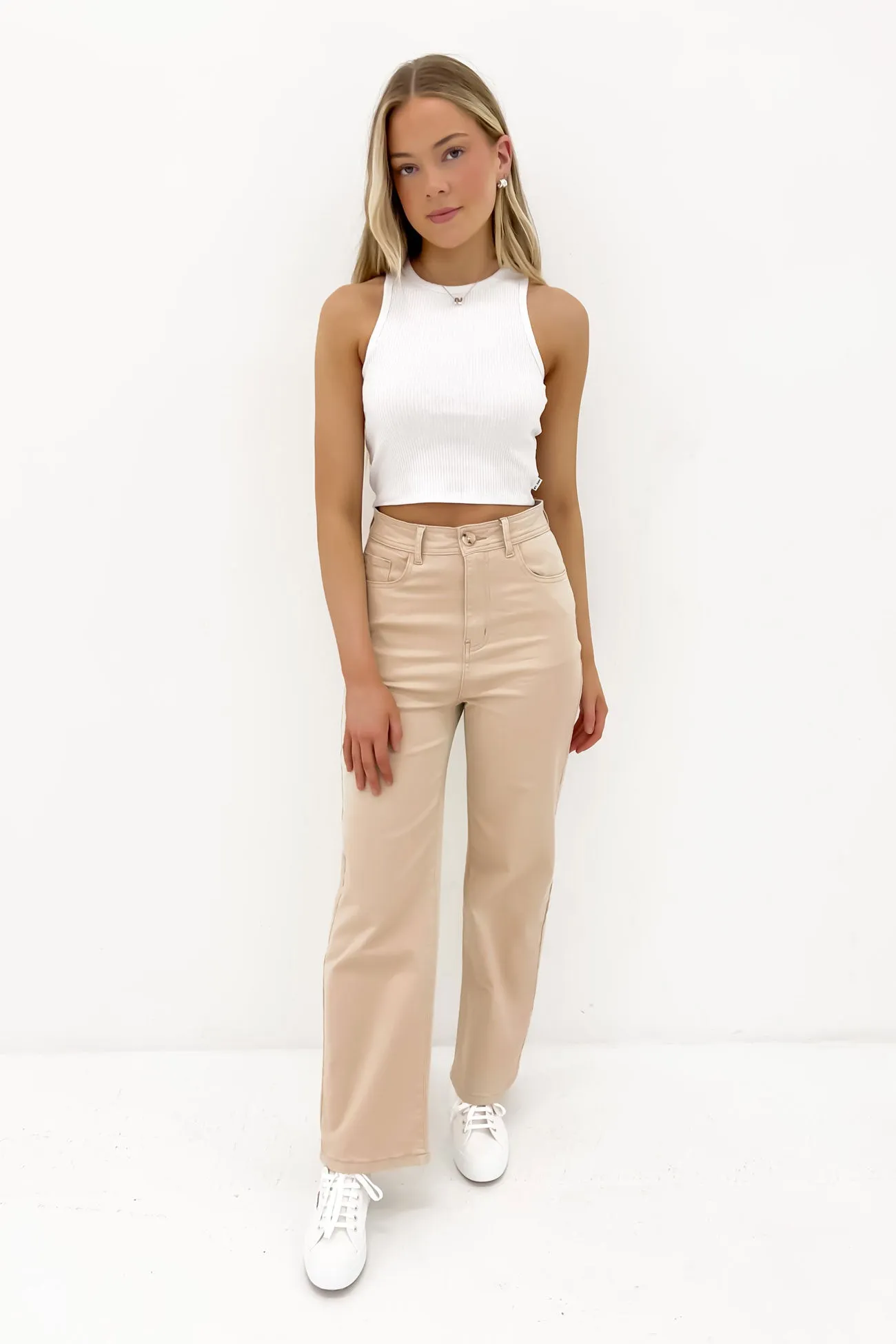 Indoor Comfort Stylish Waistband Elsa Pant Beige