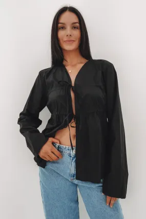 Serenity Long Sleeve Top Black Home Wear Conditioner