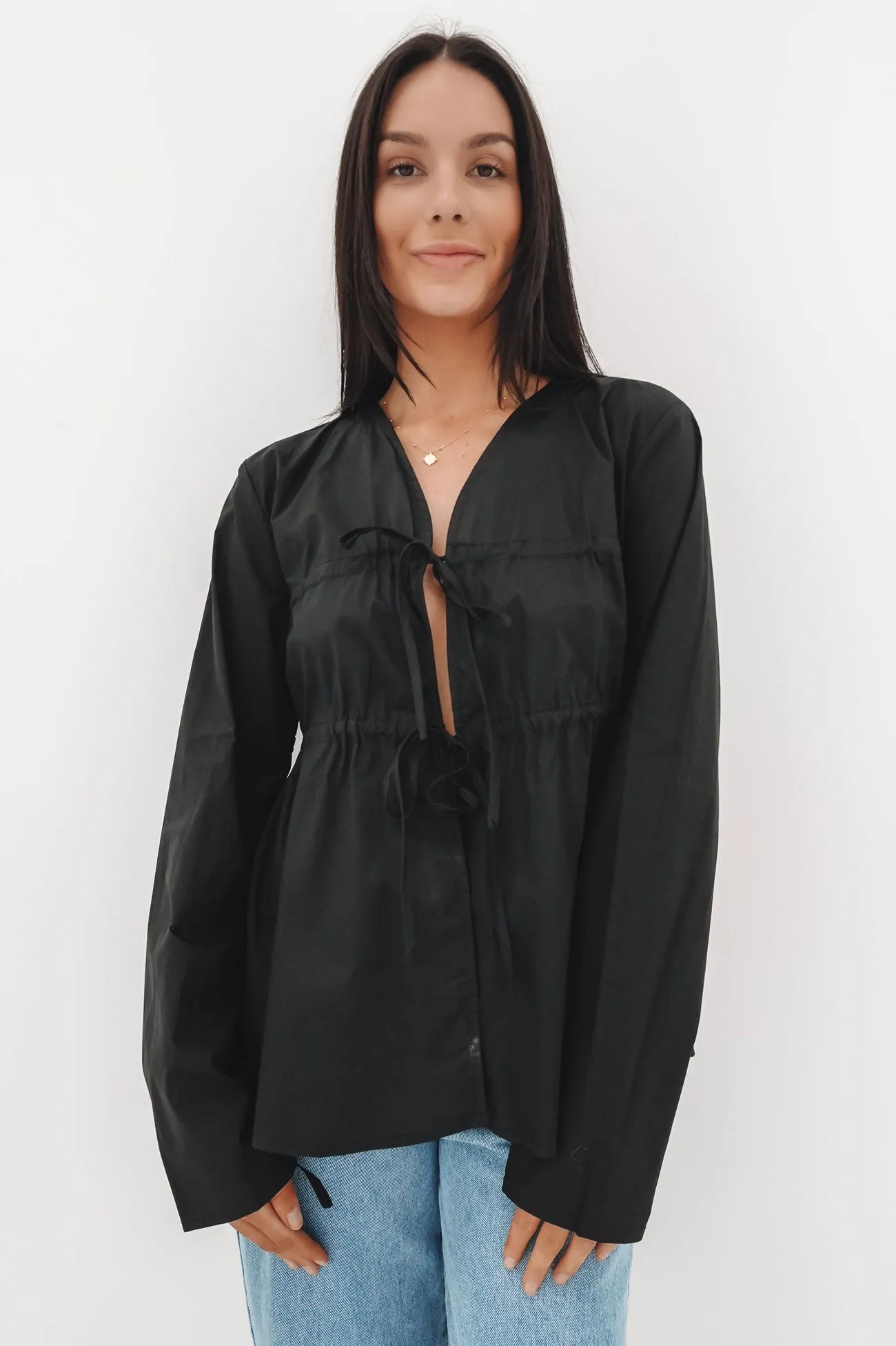 Serenity Long Sleeve Top Black Classic lover