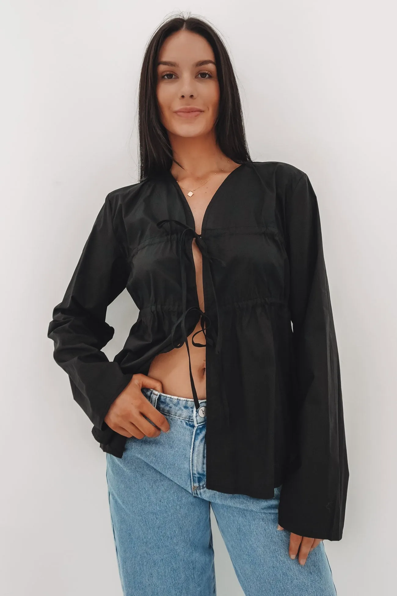 Serenity Long Sleeve Top Black Home Wear Conditioner