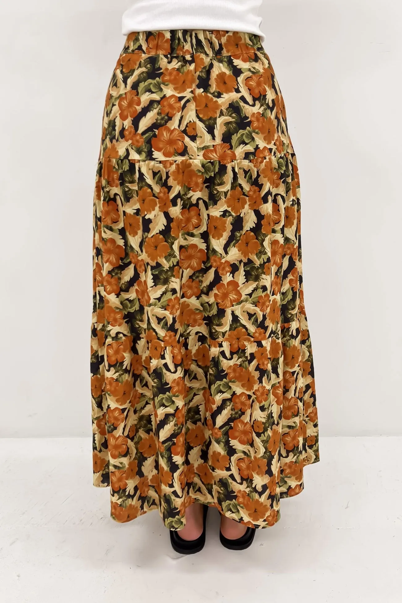Adjustable Fastening Margot Floral Maxi Skirt Print