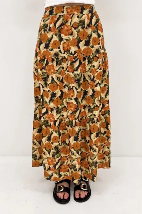 Elegant Texture Margot Floral Maxi Skirt Print
