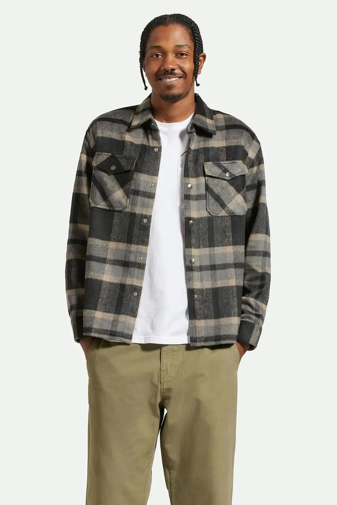 Contemporary Design Snag Free Surface Selden Soft Brushed Flannel Black Charcoal
