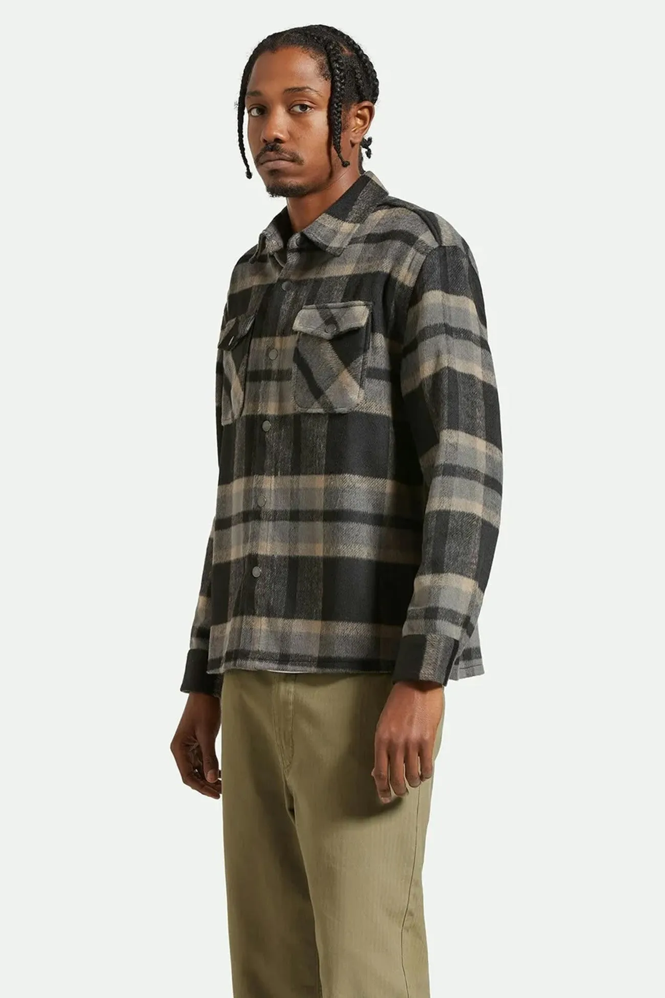 Selden Soft Brushed Flannel Black Charcoal Graduation Attire