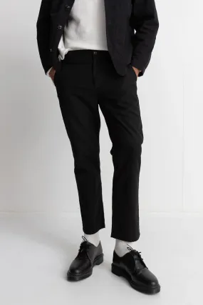 Classic Fatigue Pant Vintage Black Elastic Free Cuffs