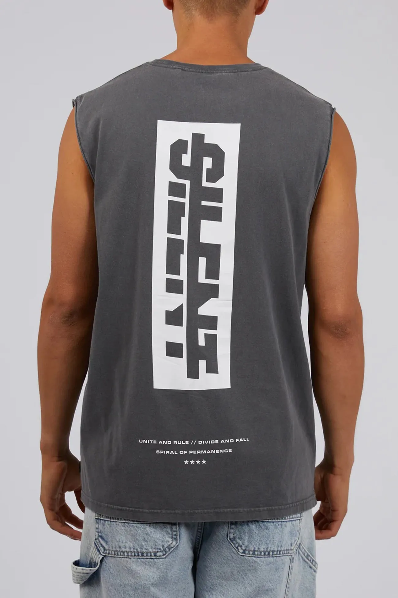 Straight Edge Muscle Coal Full Zip Front Closure