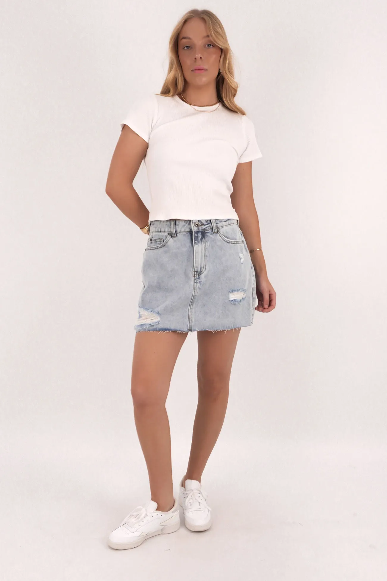 Fashion Details Light Comfort Selina Skirt Light Blue