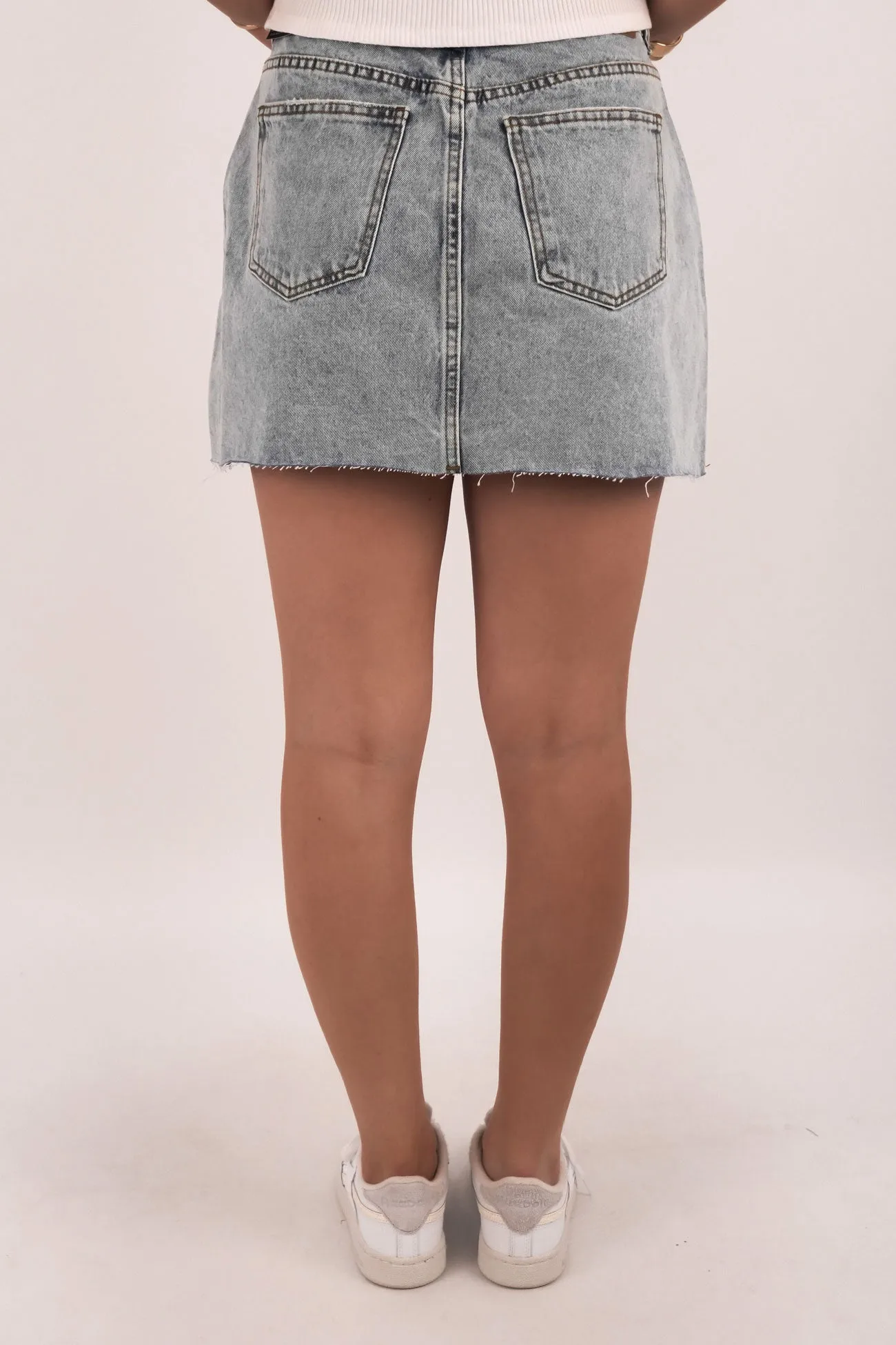 Selina Skirt Light Blue Neat Finish