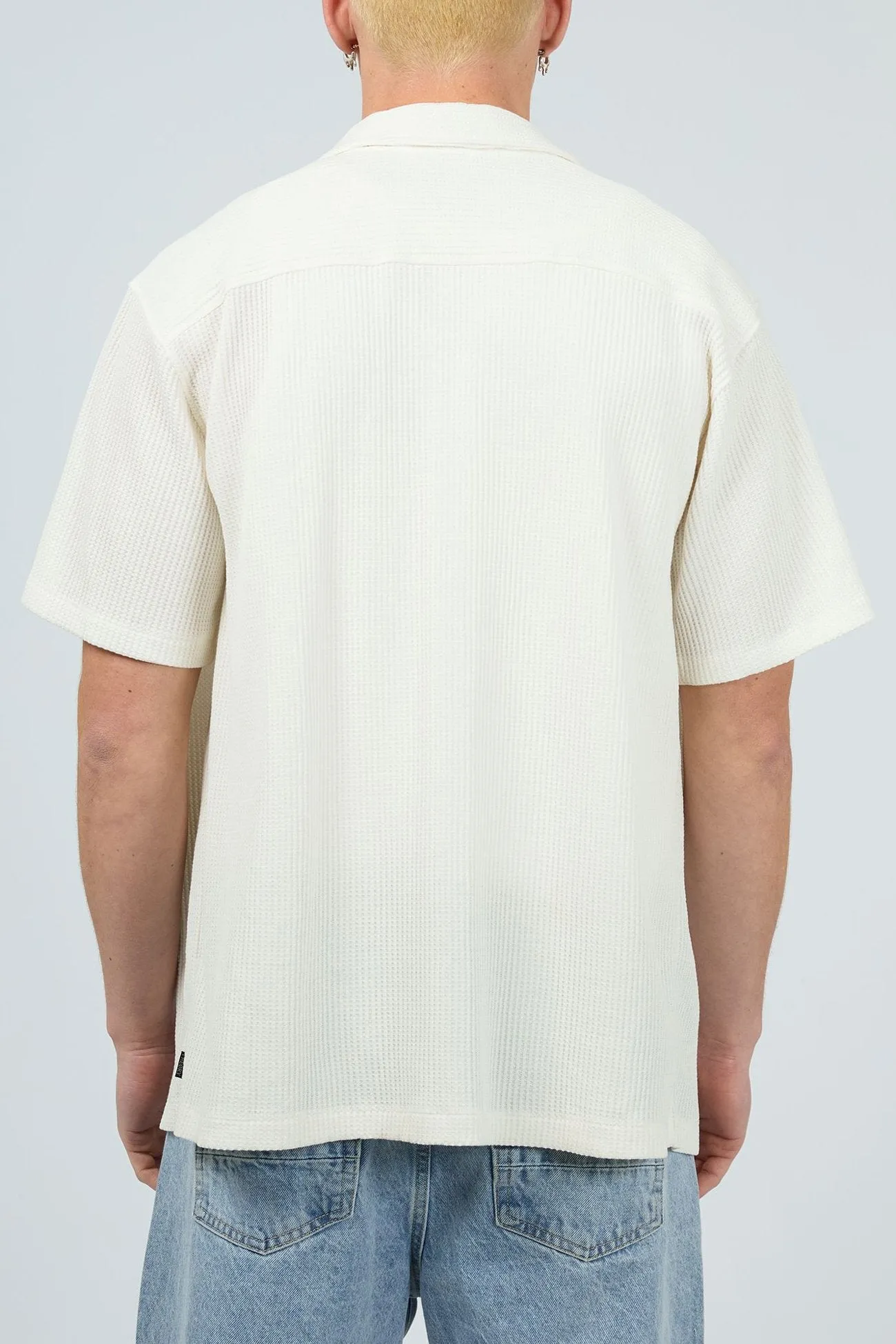 tailored look Sleepwear Session Waffle Short Sleeve Shirt Natural