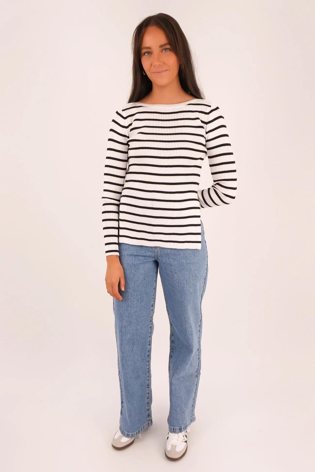 Misu Long Sleeve White Stripe Cosmetics kitchen