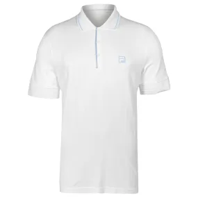 ShapeRetention Collar Fila Men's Ace Seamless Polo - White Fairy Mood