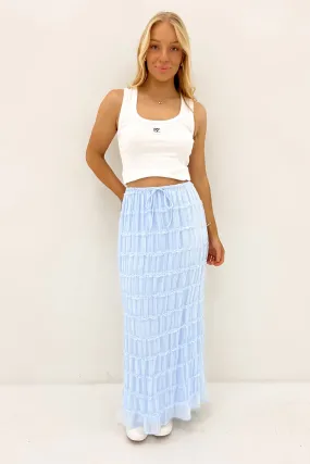 Luxury Finish Eloisa Maxi Skirt Blue
