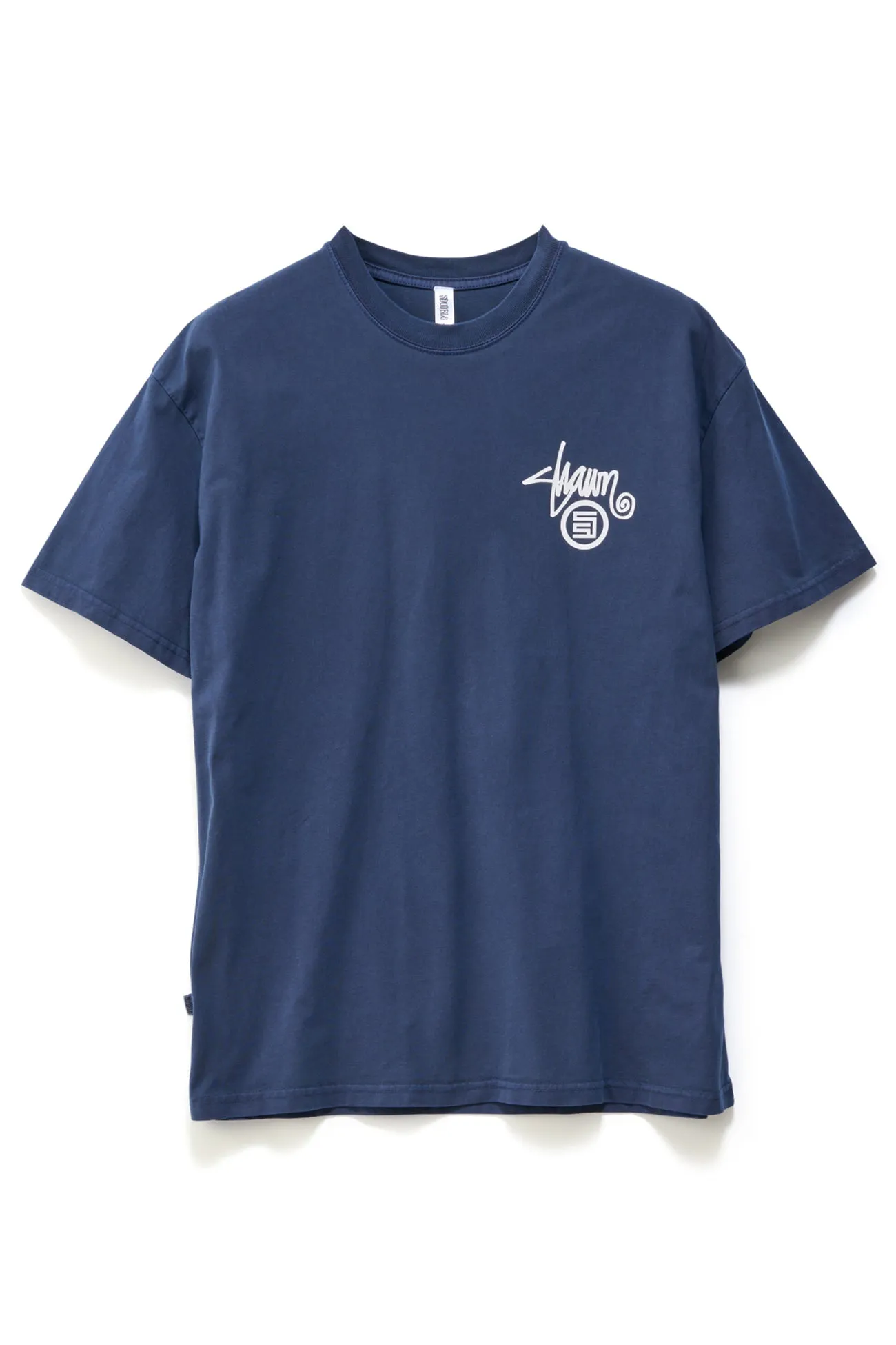 Shawn Dot Tee Washed Navy MinimalistDesign
