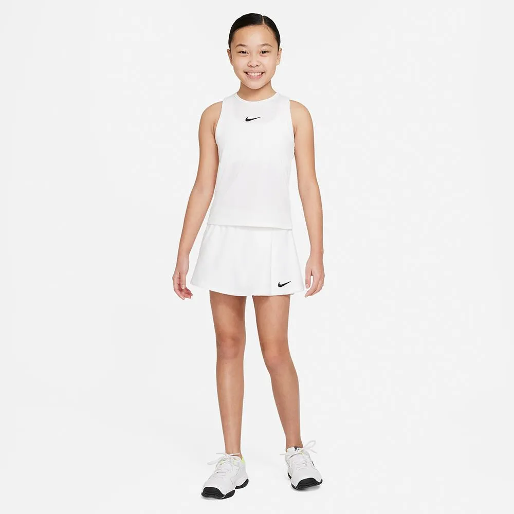 Nike Girls Victory Flouncy Skirt - White collars Short Sleeve