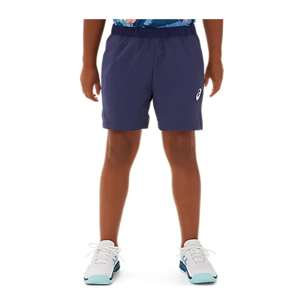 Ergonomic Design Comfort Cushion Asics Boys Tennis Shorts - Peacoat