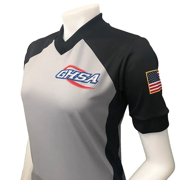 Ombre look NEW! GHSA Logo Grey Basketball Referee V-Neck