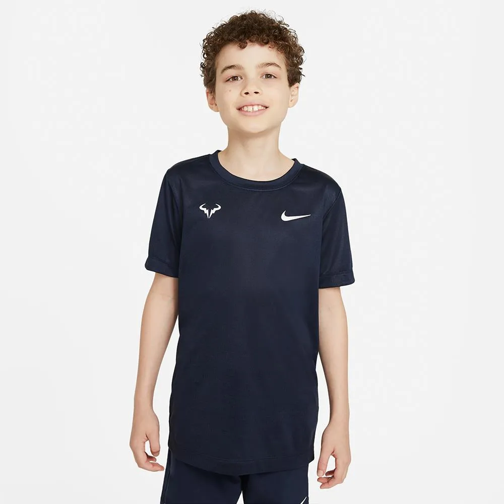 Nike Boys Rafa Tee - Obsidian Hand washable Solid Color