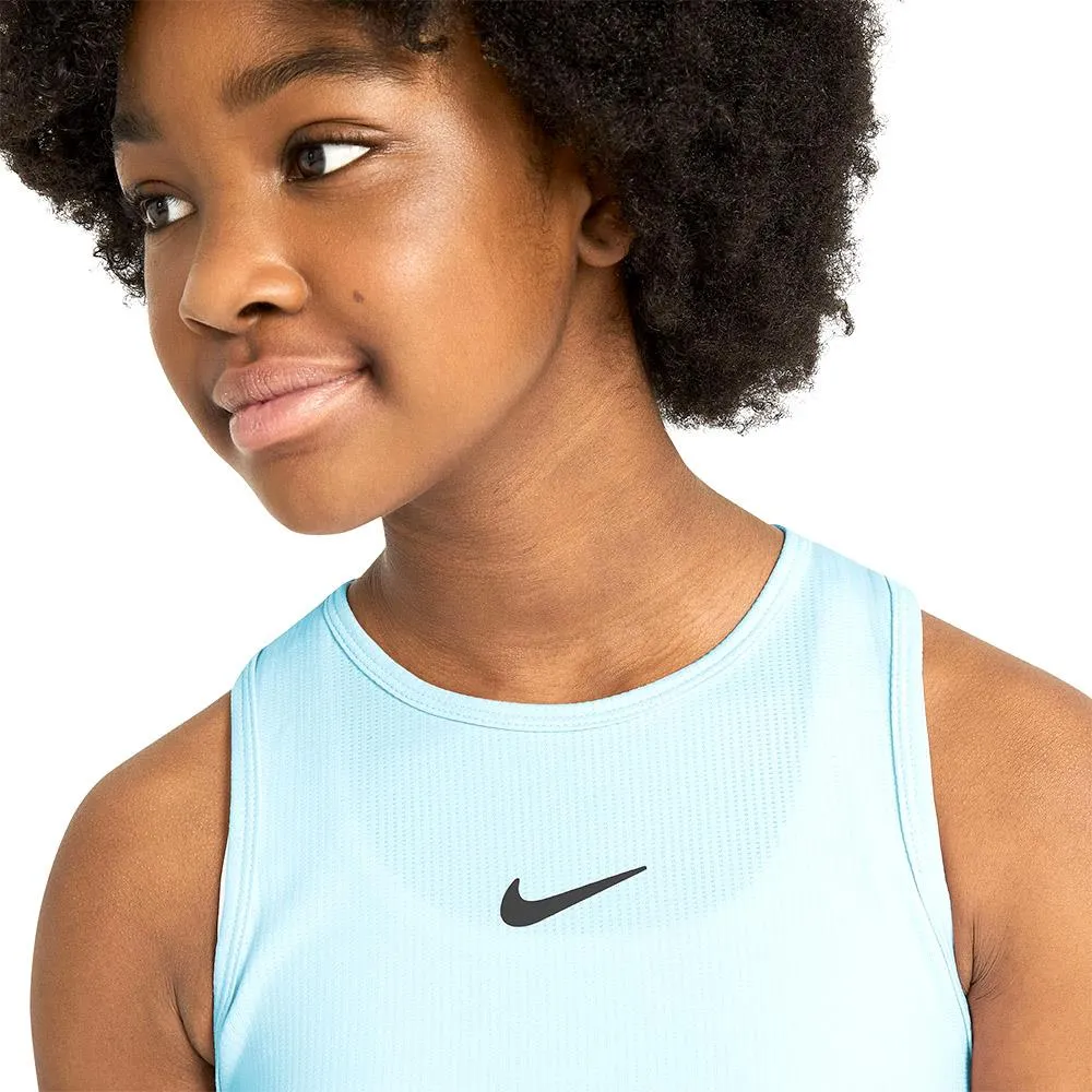 Adjustable Cuffs Nike Girls Victory Tank - Glacier Blue