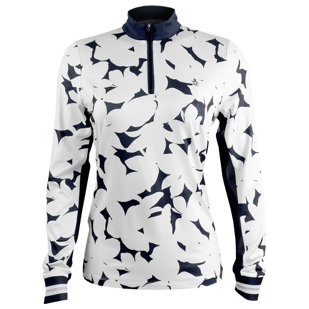 Luxury Touch OdorResistant Penguin Women's Riviera 1/4 Zip Longsleeve - Black Iris Sharp Style