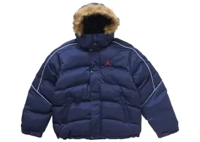 Supreme Jordan Puffer Jacket Navy Ribbed Hem