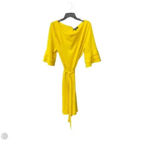 Clean Finish Mid Fit Dress Work By Glamour In Yellow, Size: 1x
