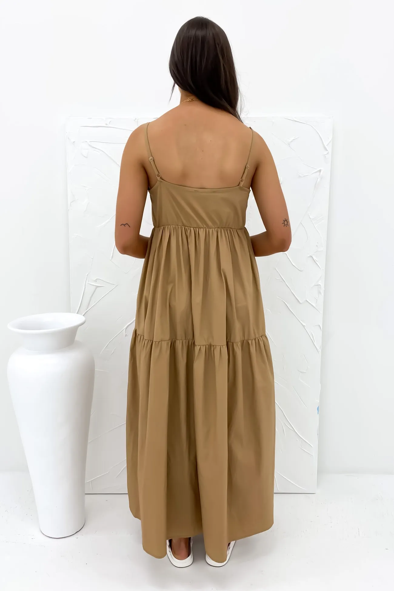 Nell Maxi Dress Brown Wedding-Guest Cool Look