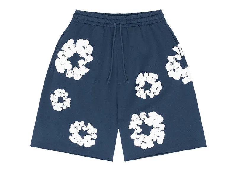 velcro Skin-friendly Denim Tears The Cotton Wreath Shorts Navy
