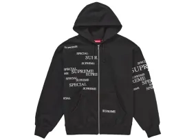 Button - down Supreme Special Zip Up Hooded Sweatshirt Black