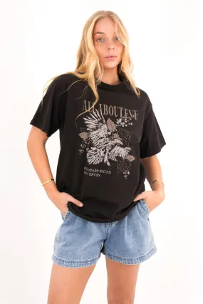 Silverton Relaxed Tee Washed Black Holiday Wear Cozy Vibe