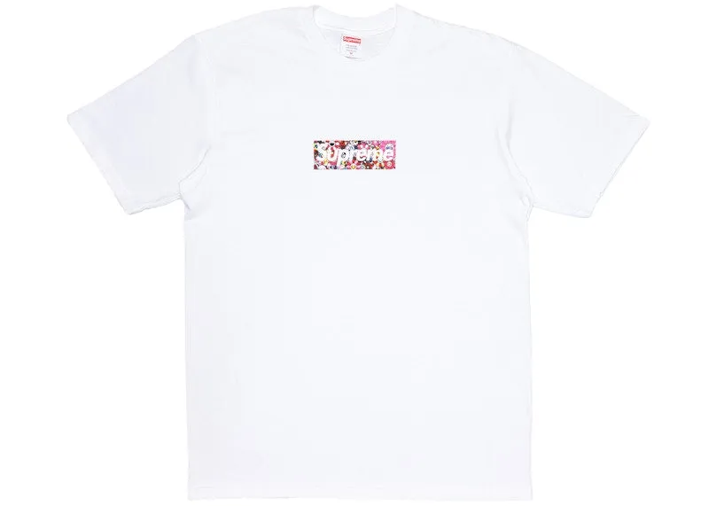Supreme Takashi Murakami Covid-19 Relief Box Logo Tee White Lightweight Material