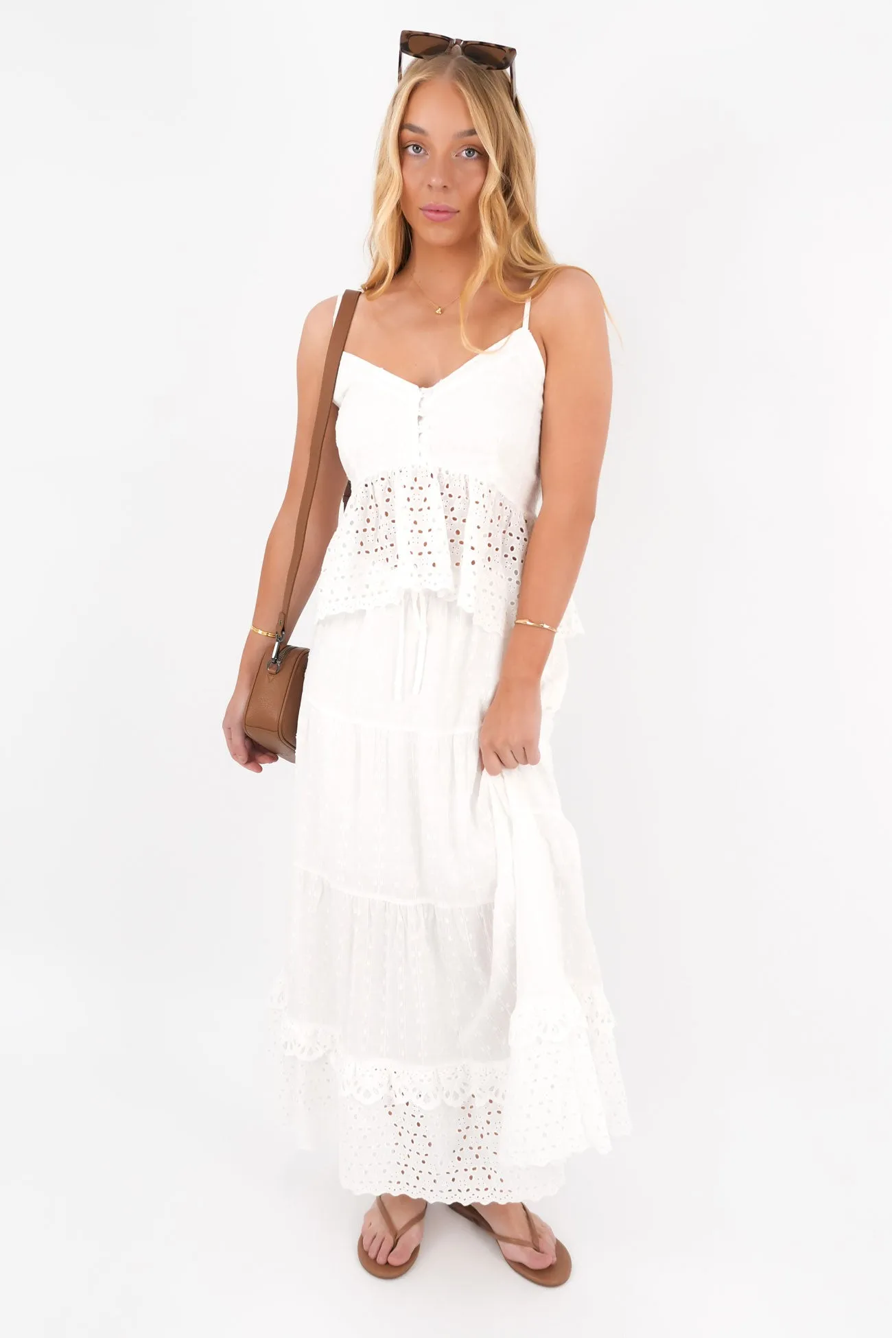 Style Moment Sirene Midi Skirt White