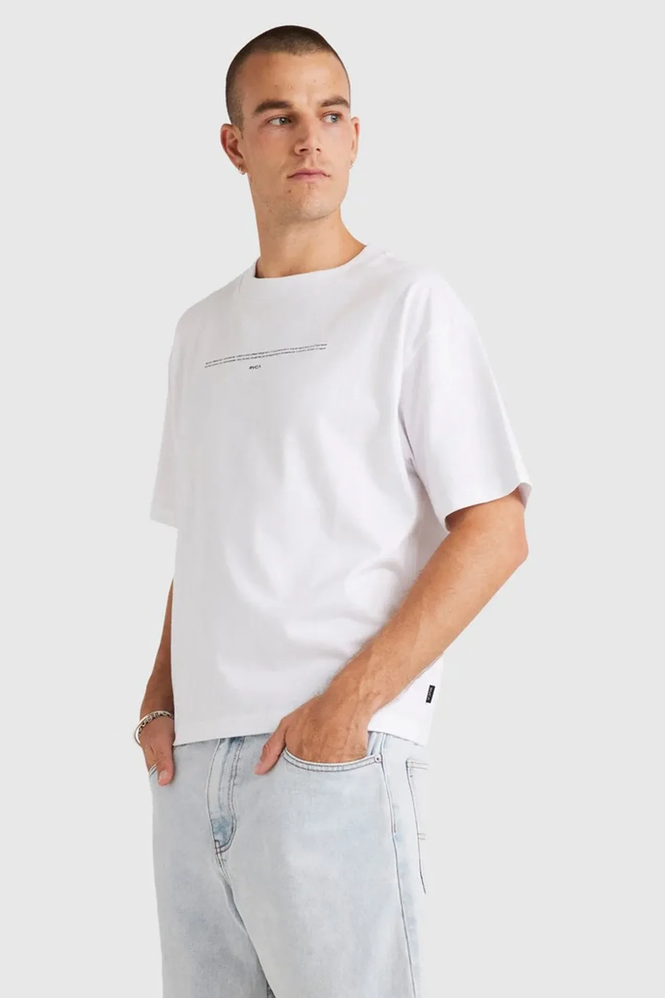 Cool Weather Wear Pocket Detailing Welcome Short Sleeve Tee White
