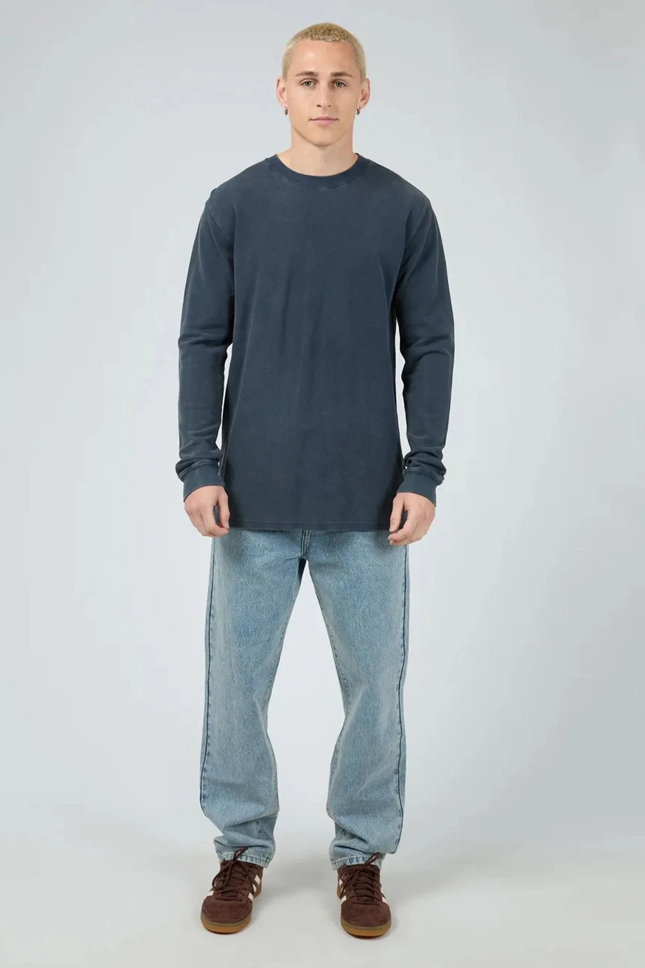 Pique Long Sleeve Tee Navy Chic