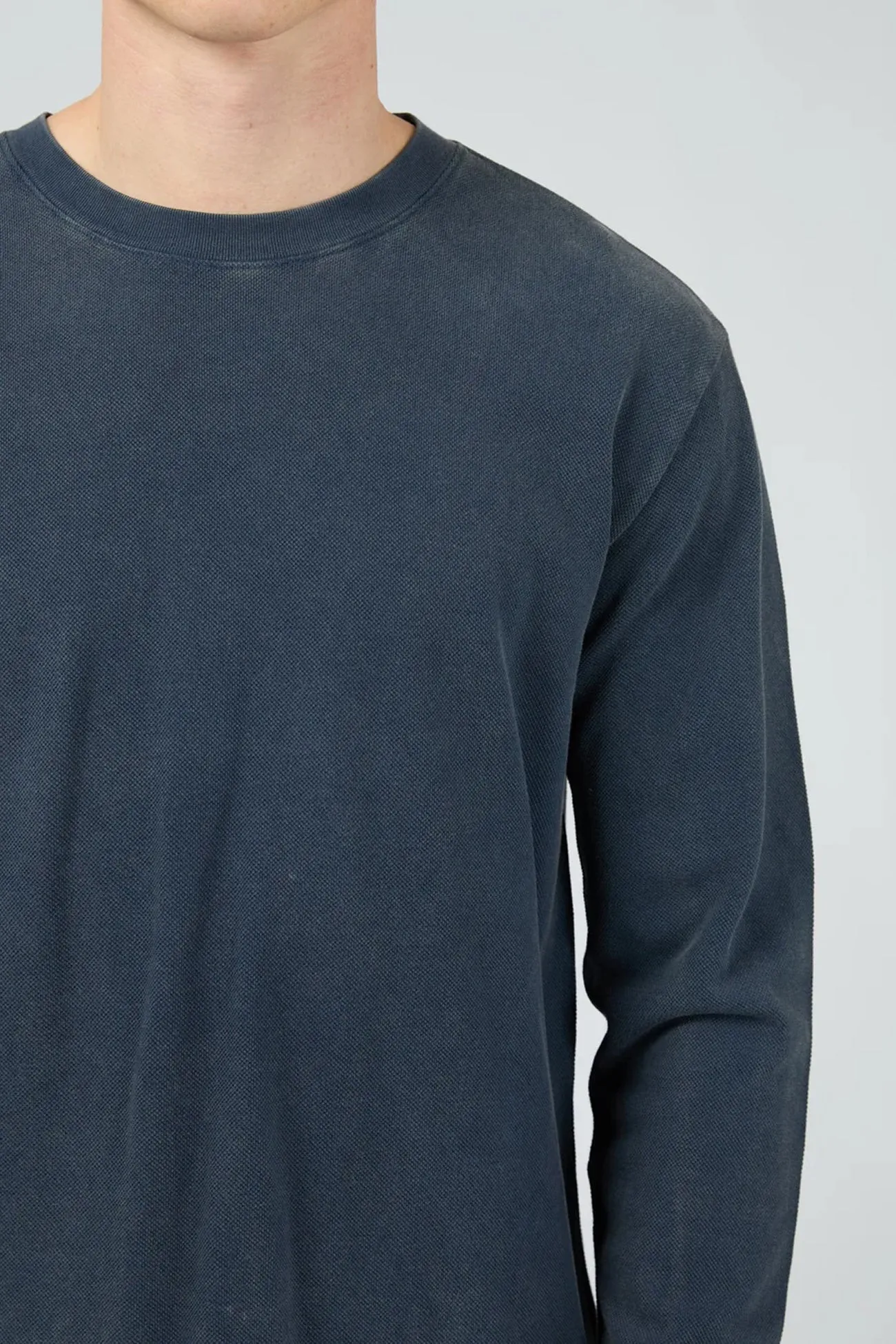 Comfort Seeker Weekend - wear Pique Long Sleeve Tee Navy
