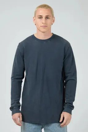 Pique Long Sleeve Tee Navy Halloween Faux