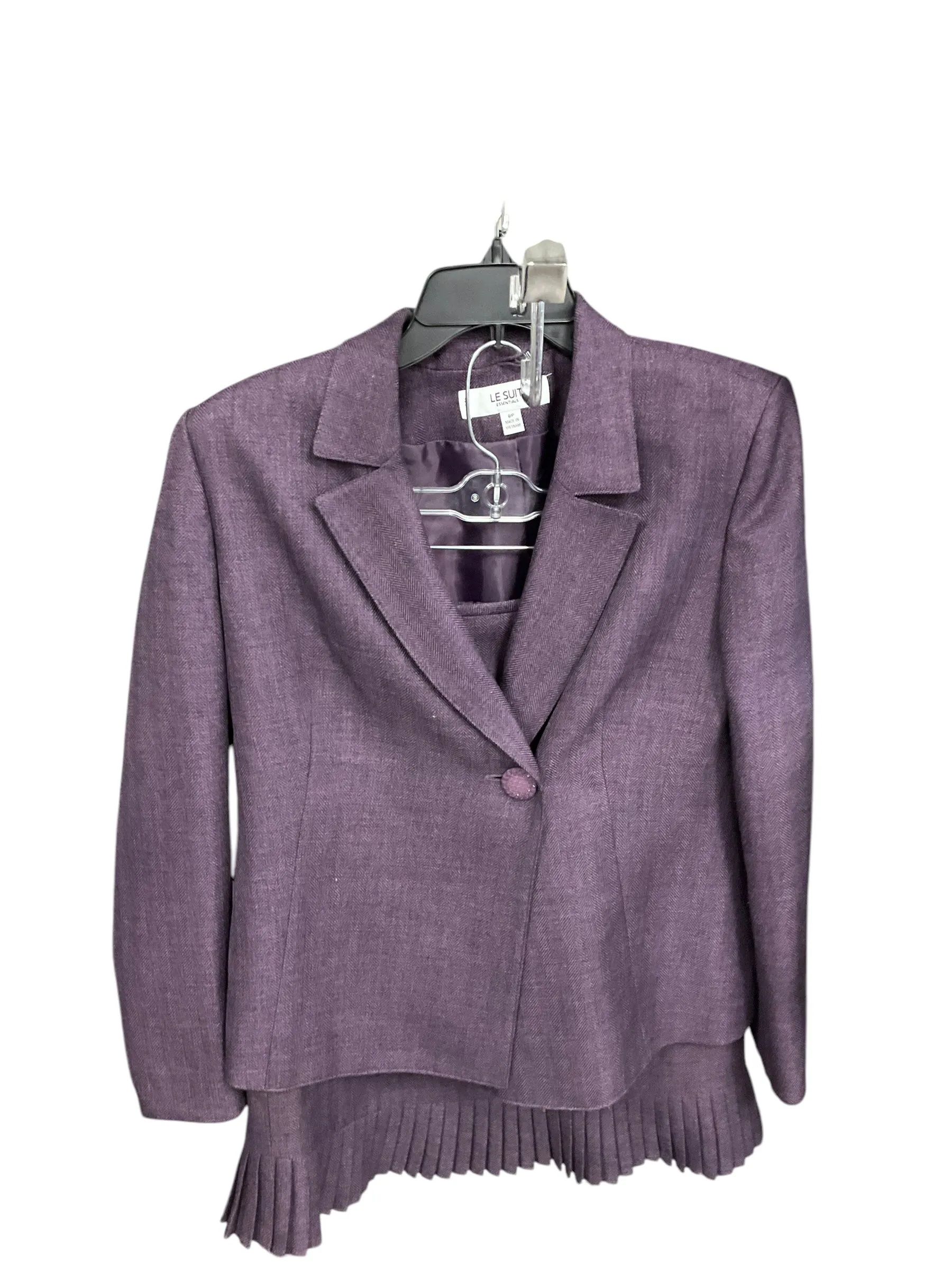 Skirt Suit 2pc By Le Suit In Purple, Size: 8p A-Line
