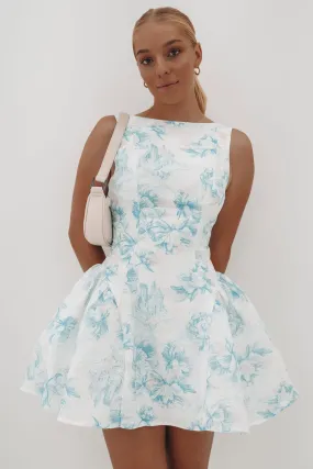 Chill Detail Maisie Mini Dress Skyflower