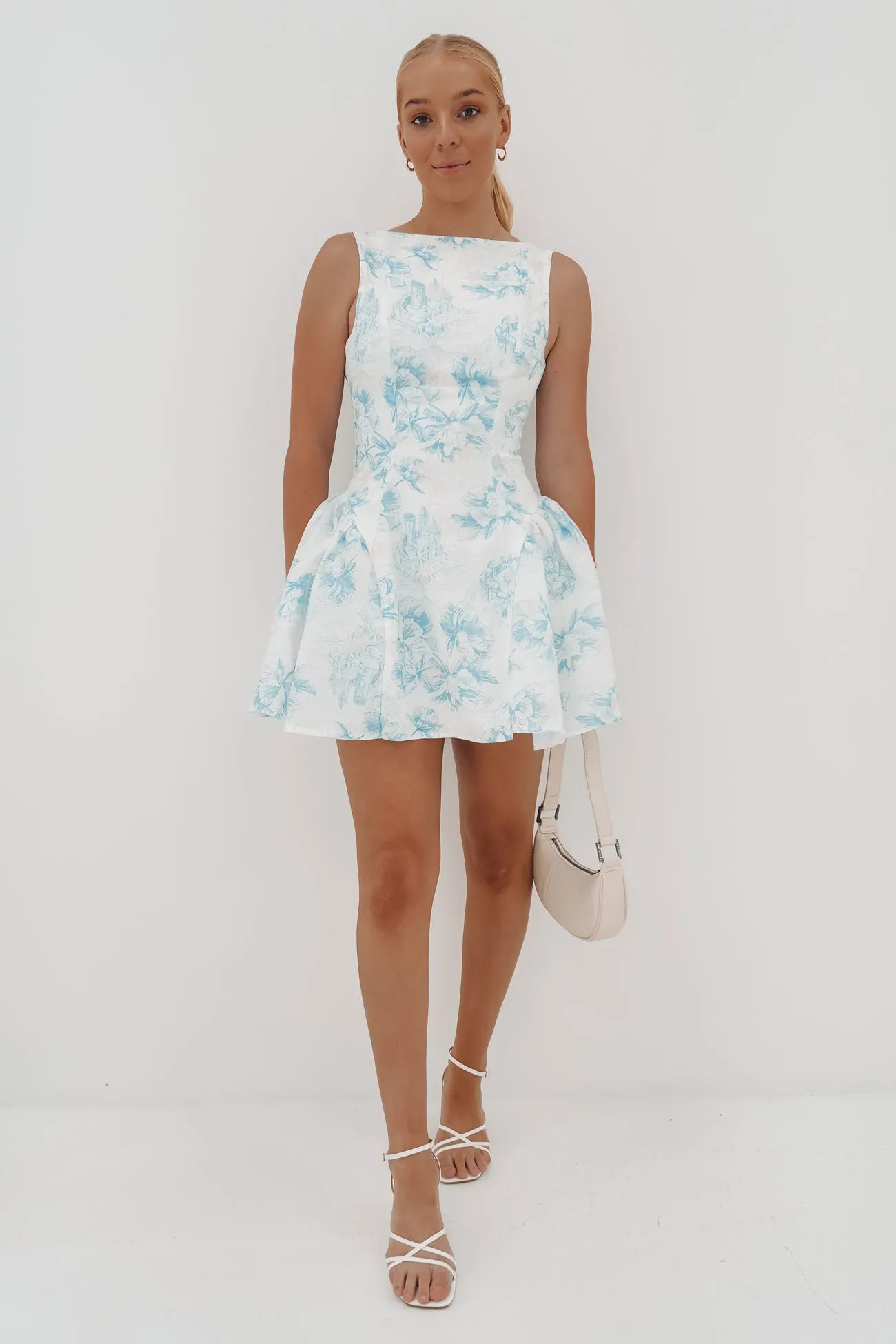 Relax Draping Maisie Mini Dress Skyflower