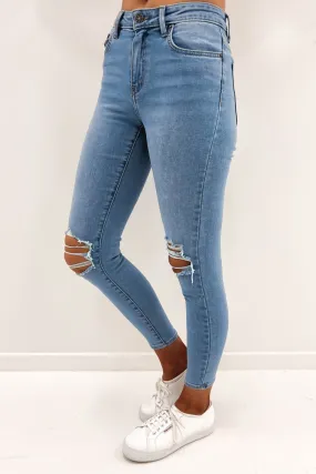 Mid Ankle Skimmer Jean Lunar Destroy Classic Vibe Casual Solution
