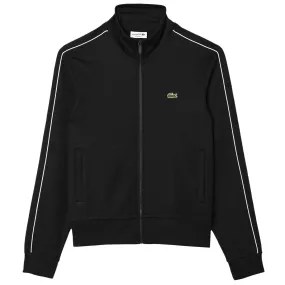 color - fast Sleeveless Lacoste Men's Paris Pique Zip Up Jacket - Black