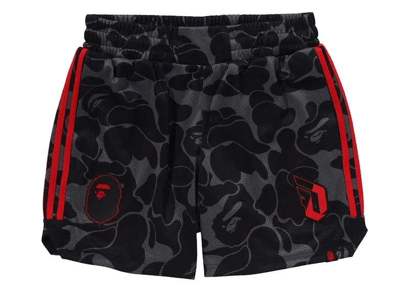 Bape X Adidas Dame Mesh Shorts Black Anti-UV Layered Look