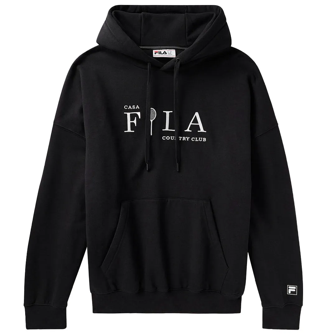 slip - on Fila Men's Country Club Hoodie - Black synthetic fabric