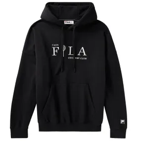 slip - on Fila Men's Country Club Hoodie - Black synthetic fabric