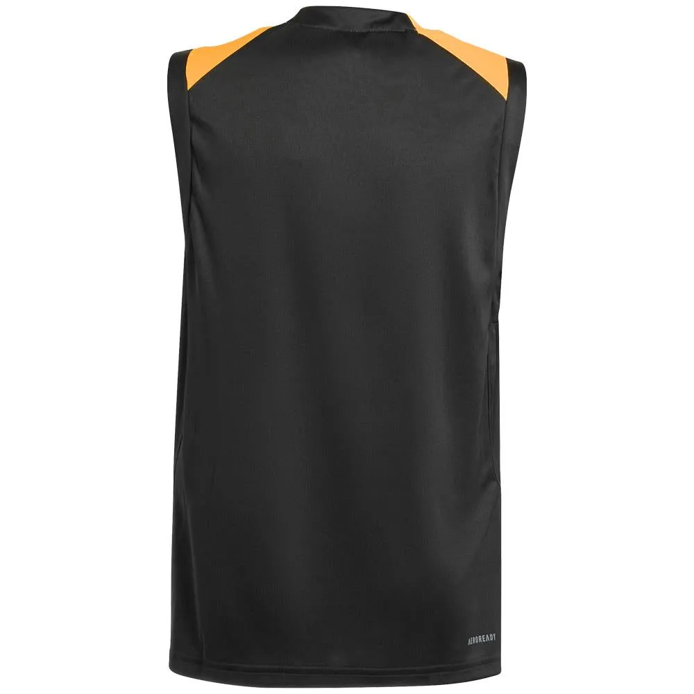 adidas Girls Pro Tank - White/Spark embroidery