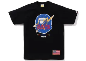 studded Bape Space Ape Head Tee Black