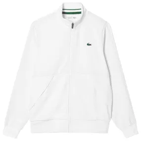 slip-resistant Lacoste Men's Sport Full Zip Jacket - White double - stitched suede look