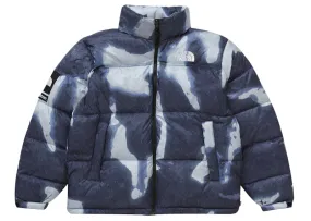 skin friendly machine - washable Supreme The North Face Bleached Denim Print Nuptse Jacket Indigo