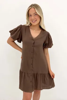 Street Edge Phoebe Mini Dress Cocoa