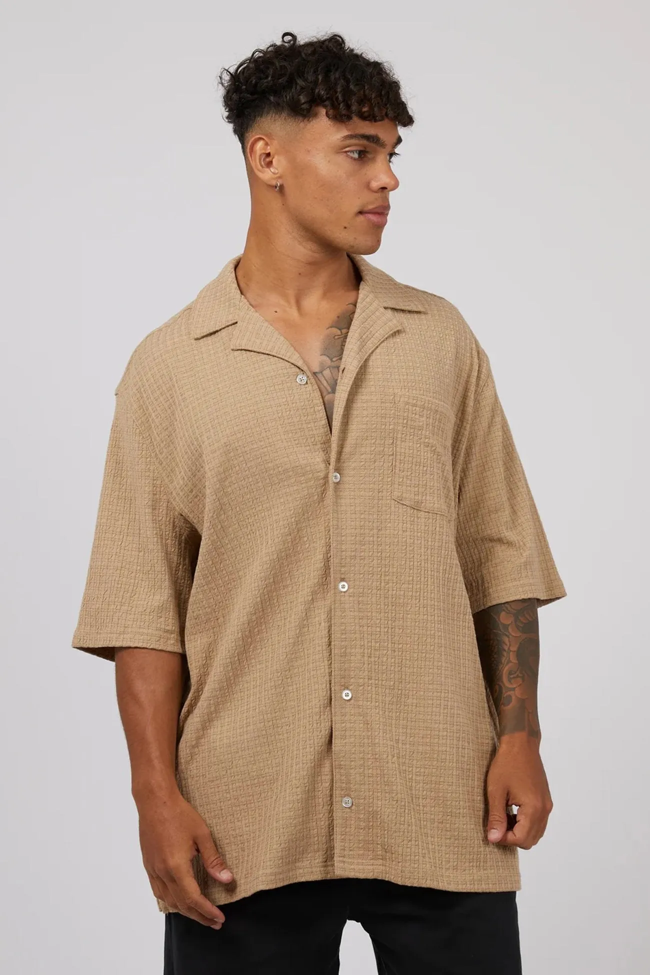 Otta Short Sleeve Shirt Tan Unisex Choice